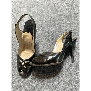 Vintage 1960s D’Antonio New York Black Slingback Pumps | Size 6B